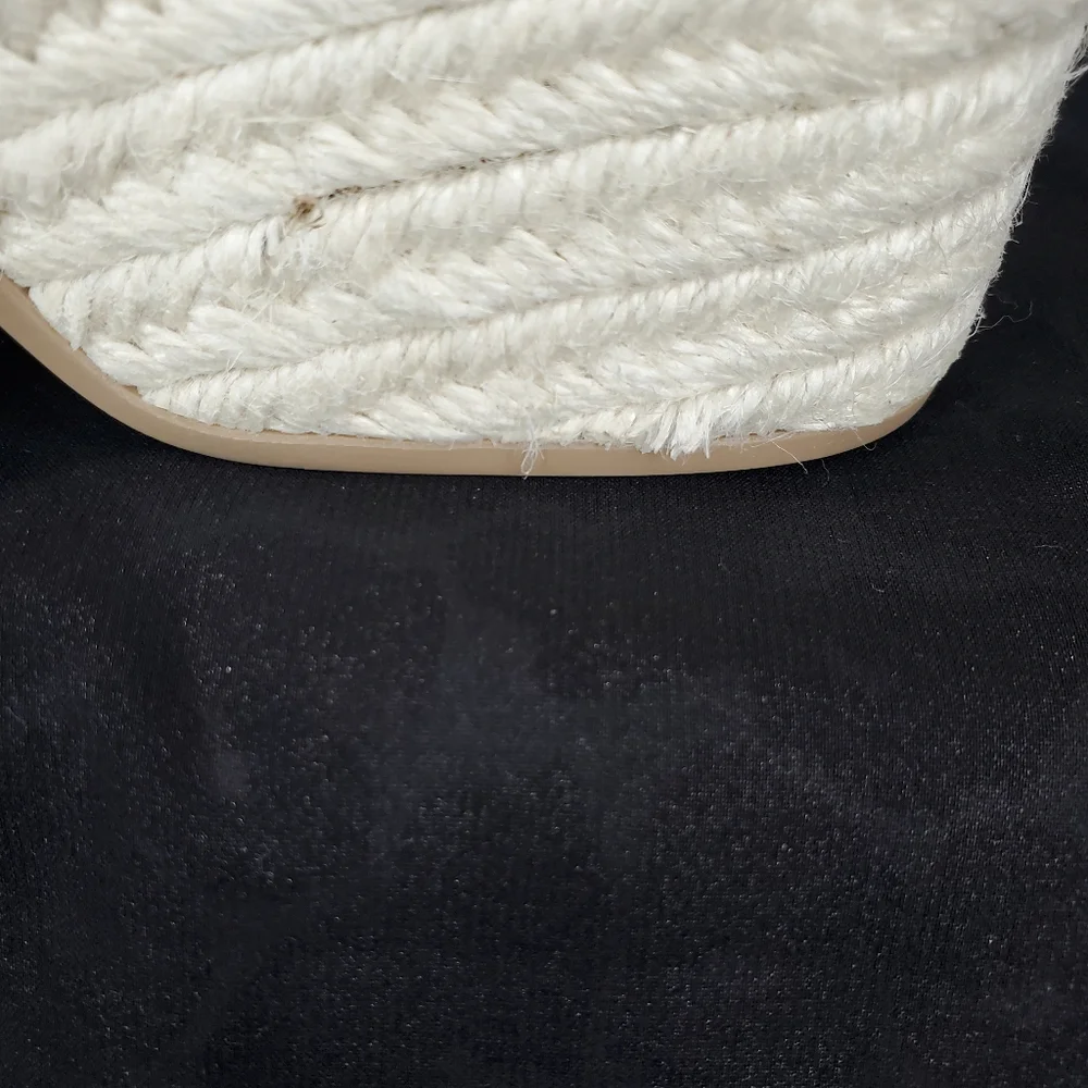 Dolce Vita Womens Saydie Cream Raffia Slip On Wedge Platform Sandals  Size 9.5 - Picture 12 of 15